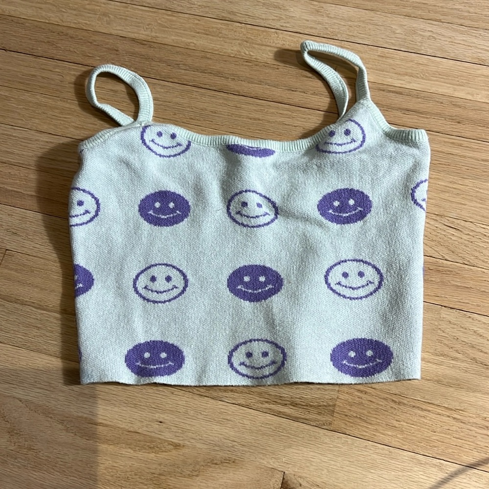 Smiley face crop top